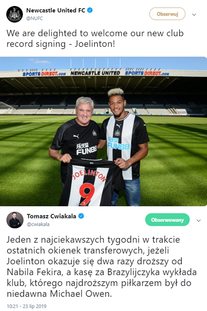 OFICJALNIE! Newcastle kupuje Brazylijczyka za 44 mln euro!